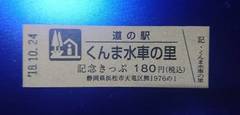道の駅くんま水車の里の記念きっぷ写真1