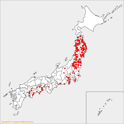 Akitaさんの訪問地図